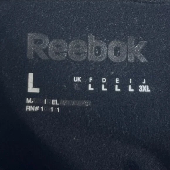 Reebok Long Sleeve Performance Shirt Mens Large Black Training Top Activewear - Picture 6 of 8